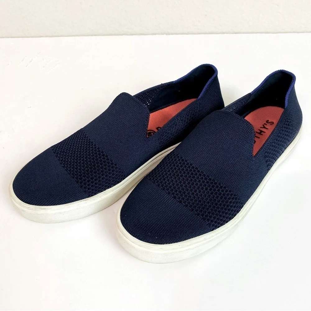 Rothy’s The Sneaker Navy Maritime Lattice Stitch Size 8.5